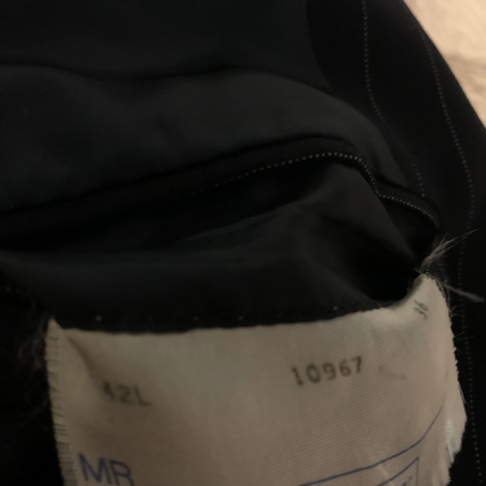 Ralph Lauren Double Breasted Pinstripe Dark Navy 2 Piece Suit 42L - Picture 8 of 9